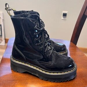 Dr. Martens Jadon Black Patent Leather Platform Boot